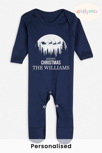 Personalised Christmas Snowglobe Babygrow by Dollymix (P98286) | £20.20