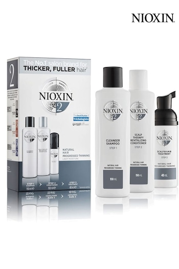 Nioxin 3-Part System 2 Trial Kit for Natural Hair with Progressed Thinning (P98663) | £43
