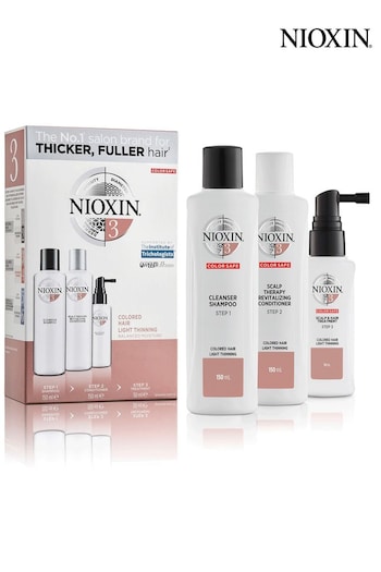 Nioxin 3-Part System 3 Trial Kit for Coloured Hair with Light Thinning (P98664) | £43