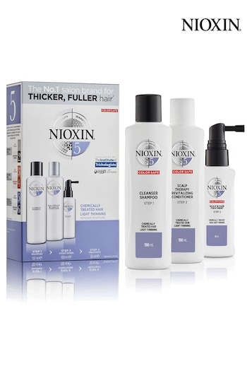 Nioxin 3-Part System 5 Trial Kit for Chemically Treated Hair with Light Thinning (P98666) | £39