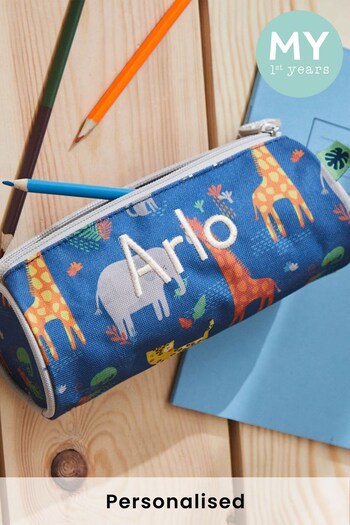 Personalised Really Wild Navy Pencil Case by My 1st Years (P98713) | £16