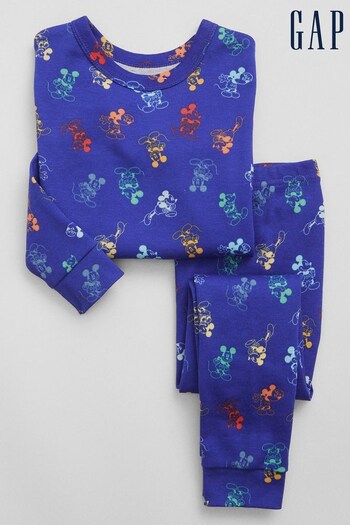 Gap Blue Disney Mickey Mouse Organic Cotton Pyjama Set (P98803) | £20