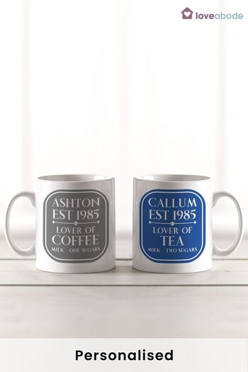 Personalised Tea and Coffee Mug by Loveabode (P99022) | £12
