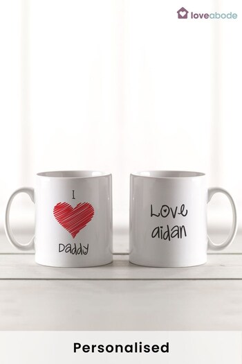 Personalised I Love Daddy Mug by Loveabode (P99023) | £12