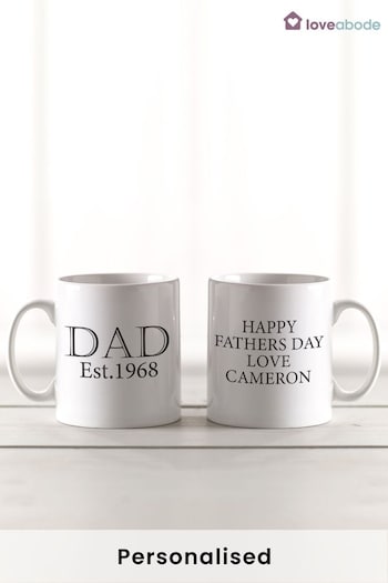 Personalised Established Dad Mug by Loveabode (P99024) | £12