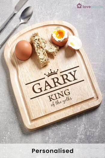 Personalised Crown King of Yolk Egg Board by Loveabode (P99025) | £15