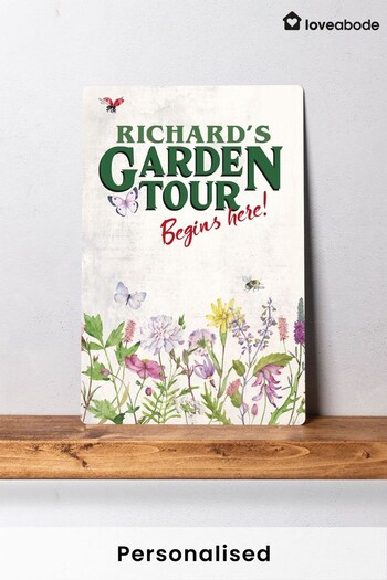 Personalised His and Hers Garden Tours Sign by Loveabode (P99031) | £18