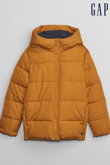 Gap Orange Water Resistant Cold Control Quilted Puffer Jacket (P99082) | £50