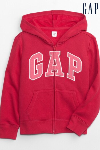 Gap Pink Logo Zip Up Hoodie (P99240) | £25