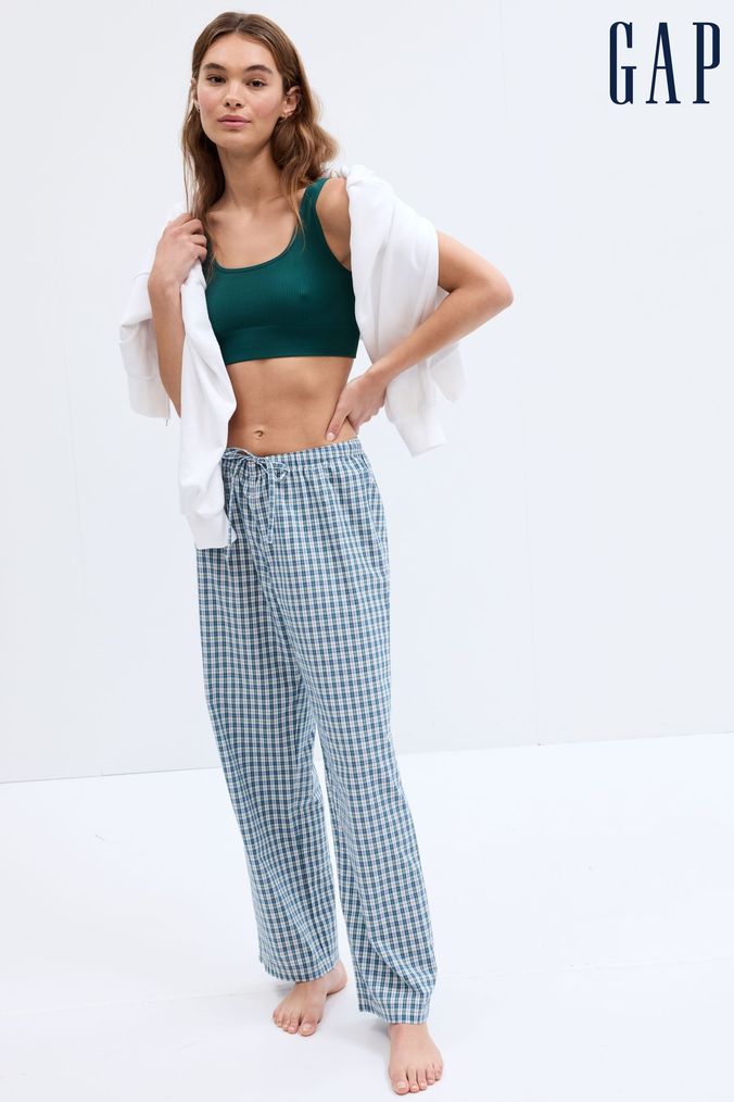 Gap checked trousers deals