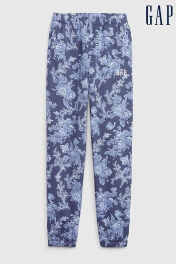 Gap Blue LoveShackFancy Kids Floral Logo Joggers (P99254) | £27