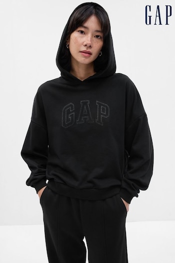 Gap Black Vintage Soft Arch Logo Long Sleeve Hoodie (P99517) | £40