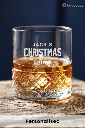 Personalised Crystal Christmas Glass by Loveabode (Q00223) | £20