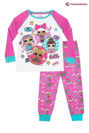 Character Pink LOL Surprise Long Sleeved Girls Pyjama Set (Q01410) | £16