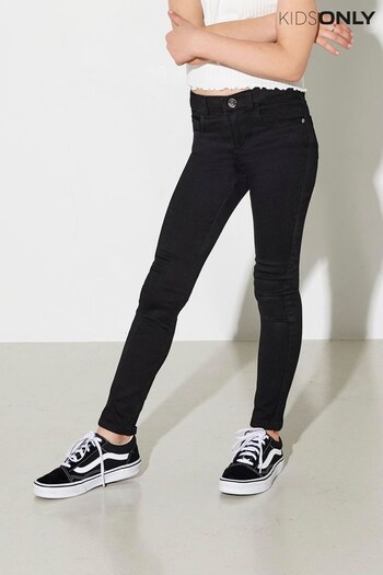 ONLY KIDS Black Skinny Jeans With Adjustable Waistband (Q01515) | £20