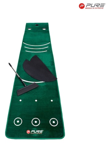 Pure 2 Improve Green Putting Mat with Broom (Q01911) | £129