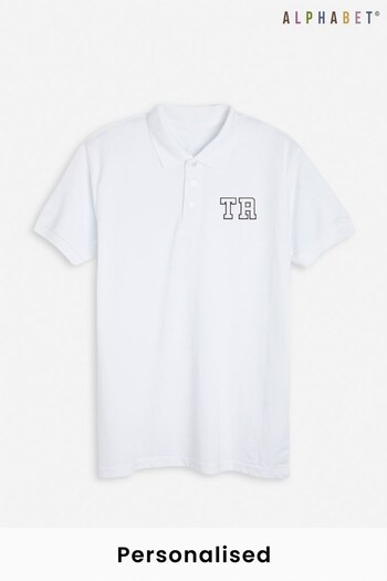 Personalised Adult's Monogrammed Polo Shirt by Alphabet (Q02375) | £21