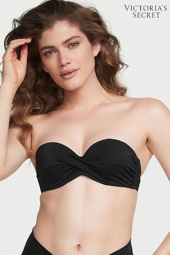 Victoria's Secret Black Strapless Swim Bikini Top (Q02587) | £39