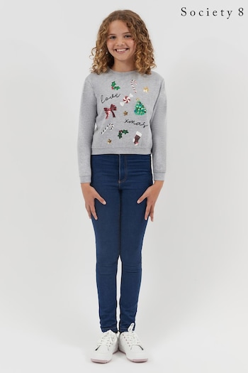 Society 8 Grey Christmas Christmas Sweater (Q02622) | £20