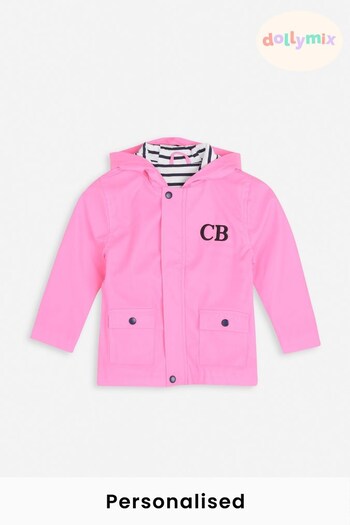 Personalised Pink Rain Jacket by Dollymix (Q03155) | £29