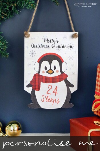 Personalised Penguin Christmas Countdown by Jonny's Sister (Q03191) | £20