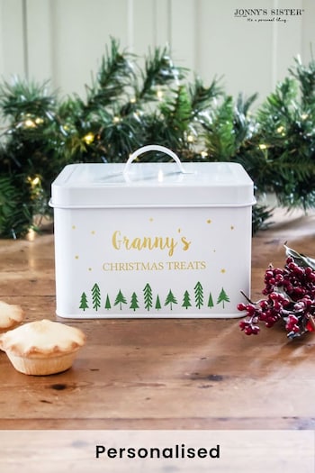Personalised Christmas Treat Tin by Jonny's Sister (Q03198) | £29