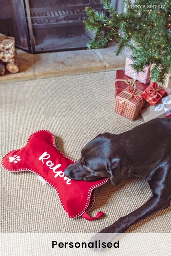 Personalised Dog Bone Christmas Stocking by Jonny's Sister (Q03207) | £27