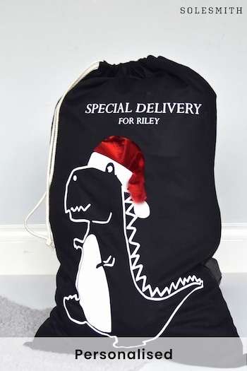 Personalised Dinosaur Christmas Sack by Solesmith (Q03359) | £35