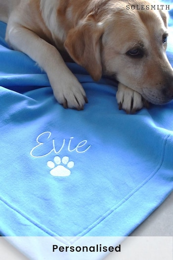 Personalised Embroidered Pet Blanket by Solesmith (Q03374) | £40