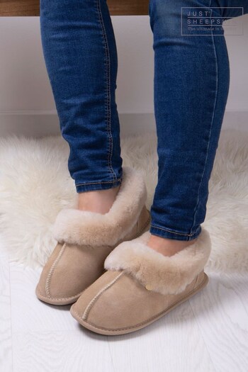 Just Sheepskin Light Brown Ladies Classic Sheepskin Slipper (Q03850) | £85