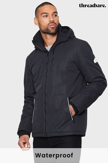 Threadbare Black Hooded Jacket (Q04460) | £55