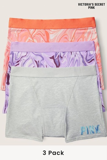 Victoria's Secret PINK Grey/Orange/Purple Marble Short Period Pant Knickers Multipack (Q05232) | £39