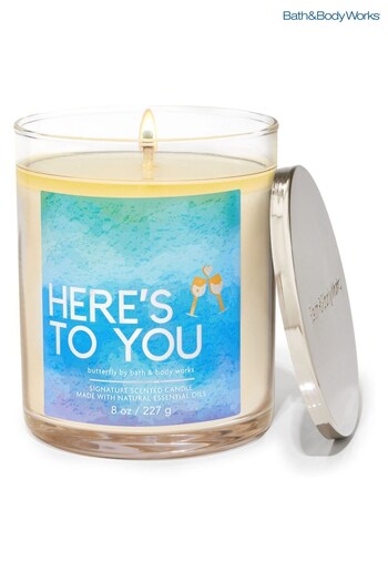 All In Ones Butterfly SFL Butterfly Signature Single Wick Candle 8 oz / 227 g (Q05692) | £23.50
