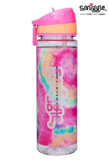 Smiggle Pink Tie Dye Vivid Drink Up Plastic Drink Bottle 650ml (Q05764) | £12