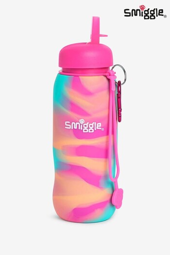 Smiggle Pink Vivid Silicone Roll Up Drink Bottle 630ml (Q05782) | £15