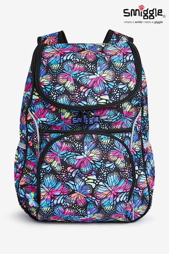 Smiggle Blue Butterfly Vivid Access Backpack with Reflective Tape (Q05783) | £42