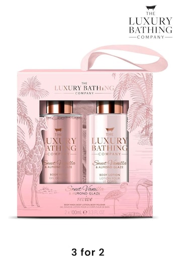 The Luxury Bathing Company Sweet Vanilla  Almond Glaze Revive Set (Q05832) | £8