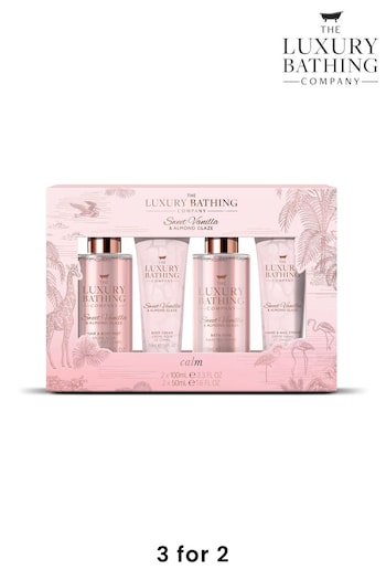 The Luxury Bathing Company Sweet Vanilla  Almond Glaze Calm Set (Q05833) | £10