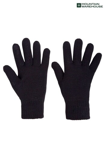Mountain Warehouse Black Thinsulate Womens Knitted Gloves (Q06703) | £12