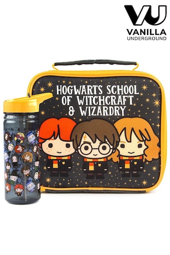 Vanilla Underground Kid Black Harry Potter Chibi Lunch Box And Bottle (Q06832) | £25