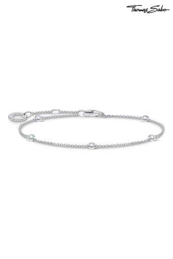 Thomas Sabo White Fine Silver Bracelet With White CZ (Q06890) | £98