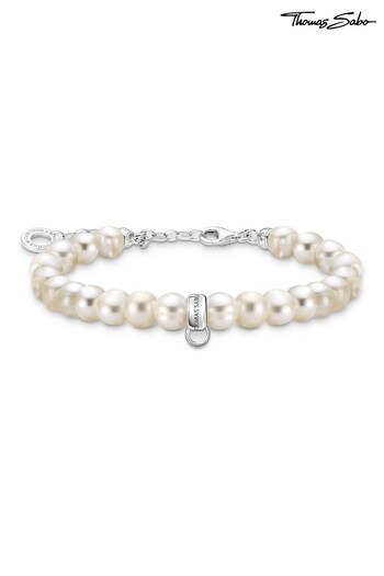 Thomas Sabo White Pearls Charm Bracelet (Q06900) | £79