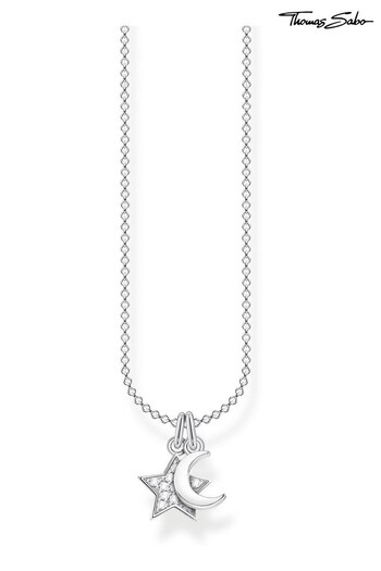 Thomas Sabo White Star and Moon Necklace (Q06915) | £79