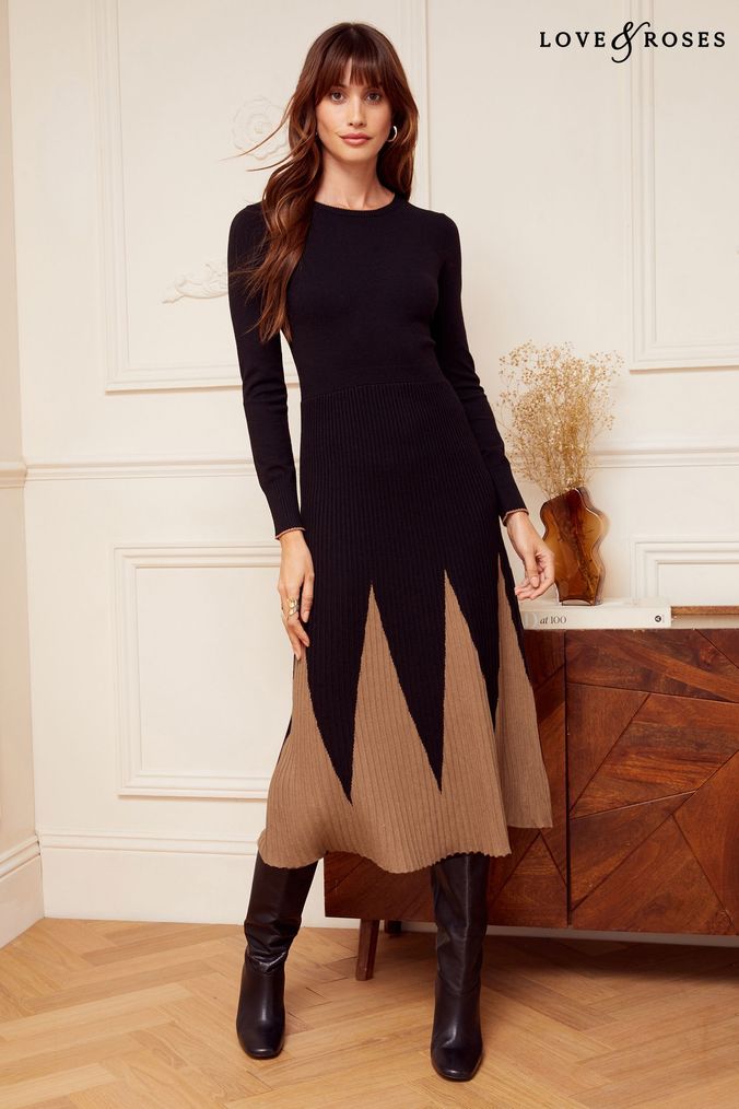 Next black knitted dress discount