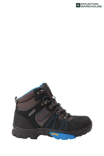 Mountain Warehouse Blue Edinburgh Vibram Youth Waterproof Walking Boots (Q07033) | £64