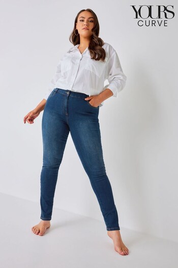 Yours Curve Blue Skinny Stretch AVA Jeans (Q07196) | £27