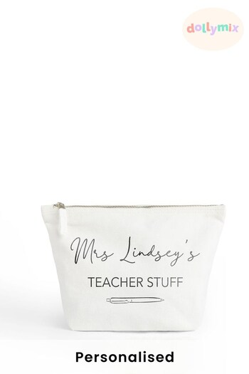 Personalised Teacher Stuff Accessory Bag by Dollymix (Q07215) | £10
