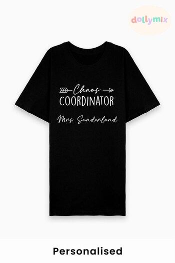 Personalised Chaos Coordinator T-Shirt for Women by Dollymix (Q07429) | £17