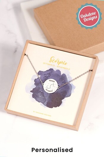 Personalised Zodiac Necklace by Oakdene Designs (Q07809) | £16
