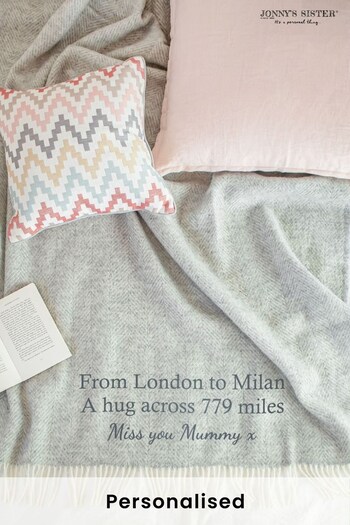 Personalised Wool 'Love Across The Miles' Throw by Jonny's Sister - Kids (Q08341) | £89